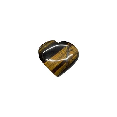 VIE Naturals Small Crystal Heart, 2-3cm, Tiger Eye