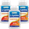 Best Naturals L-Lysine 500 mg 250 Tablets (250 Count (Pack of 3)) view 1