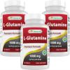 Best Naturals L-Glutamine 1000 mg 180 Tablets (180 Count (Pack of 3)) view 1
