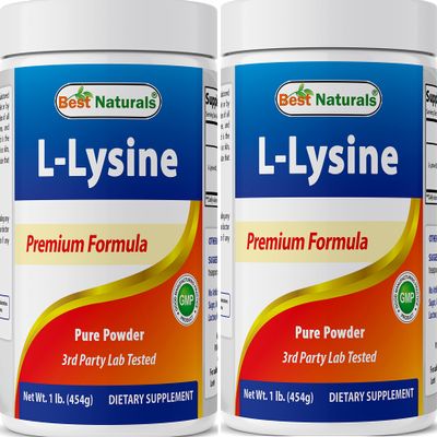 Best Naturals Lysine Powder, 1 Pound - 100% Pure (1 LB (Pack of 2))