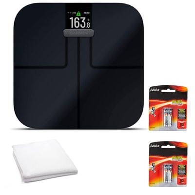 Garmin Index S2, Smart Scale with Wireless Connectivity, Measure Body Fat, Muscle, Bone Mass, Body Water and More-Black (010-02294-02)