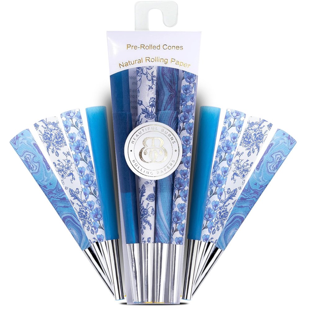 Beautiful Burns, Nothing But Blue Skies Combo Pre-Rolled Cones - 8 Pack of Pre Roll Cone Shells