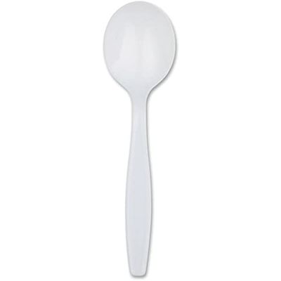 Nicole Fantini Disposable Kitchen Selection Plastic White | Pack of 400 Soup Spoon, 2000 Count