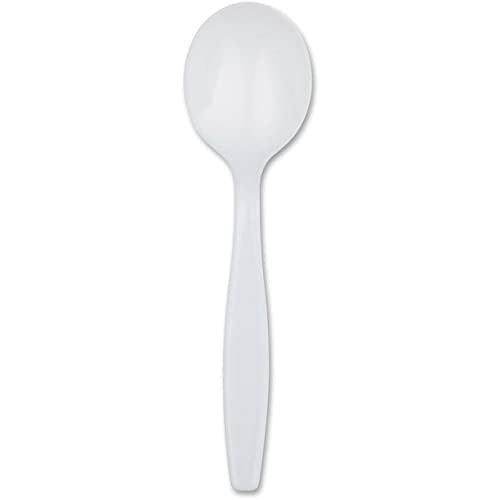 Nicole Fantini Disposable Kitchen Selection Plastic White | Pack of 400 Soup Spoon, 2000 Count