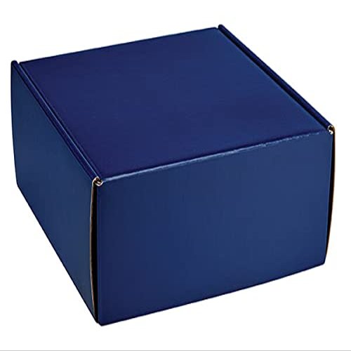 Pack of 6, Navy Blue Gourmet Shipping Box, 9x8.5x4" for Christmas Gift Giving