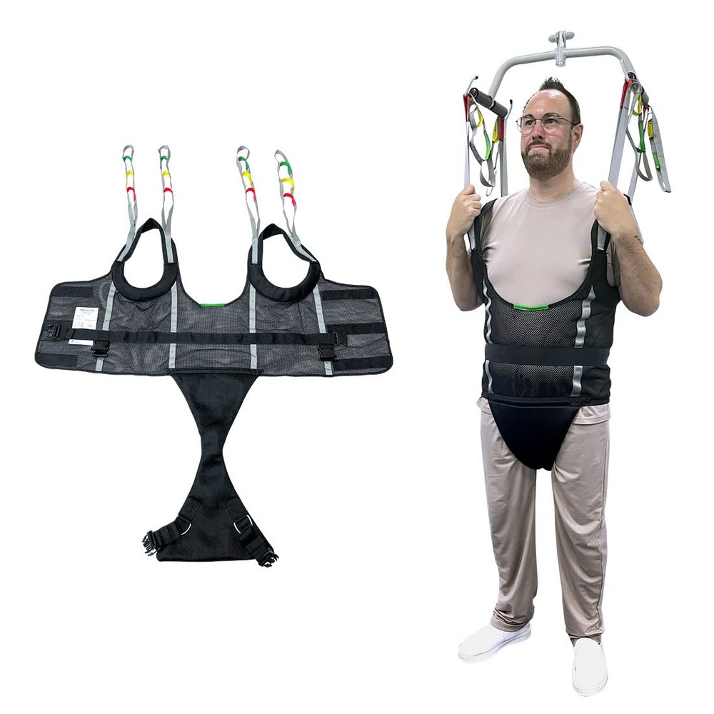 Ehucon Comfort Padded Patient Lift Walking Sling,Portable Standing Harness to People/Handicap for Ambulating Support Training,500 lbs Safety Loading-Medium Size
