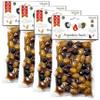Pack of 4 Spicy Mixed Olives in Vacuum, Kalamon and Green Olives with Red Pepper Flakes, Freshly Sealed Olives with Extra Virgin Oil 4X200g view 1