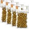 Pack of 4 Green Olives in Vacuum Bag , Marinated Olives in Savory Lemon Juice, Freshly Sealed Olives with Extra Virgin Oil 4X200g view 1