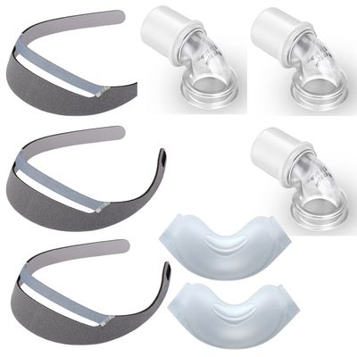 Cotasa CPAP Replacement Kit for CPAP Users, M Size Nasal Cushion Kit for PR DreamWear (8 PCS), Grey and Clear, STNADATD