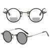 Transition Sunglasses Photochromic Bifocal Reading Glasses Women Men Round Reading Glasses Fashion small frame Reduce Glare (325 magnification, black) view 1