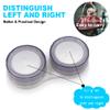 Modixun 20 Pack Clear Contact Lens Case, 5 Colors Leak-Proof Bulk Cases, Compact Eye Contact Holder with L/R Mark, Style A view 2