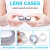 Modixun 20 Pack Clear Contact Lens Case, 5 Colors Leak-Proof Bulk Cases, Compact Eye Contact Holder with L/R Mark, Style A view 3