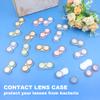 Modixun 20 Pack Clear Contact Lens Case, 5 Colors Leak-Proof Bulk Cases, Compact Eye Contact Holder with L/R Mark, Style A view 4