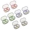 Modixun 8 Pack Clear Contact Lens Case with Inserter/Remover & Tweezer, 4 Colors Leak-Proof Bulk Contact Cases with Box, Lenses Holder Kit with L/R Mark, Style B view 1
