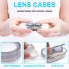 Modixun 8 Pack Clear Contact Lens Case with Inserter/Remover & Tweezer, 4 Colors Leak-Proof Bulk Contact Cases with Box, Lenses Holder Kit with L/R Mark, Style B view 3