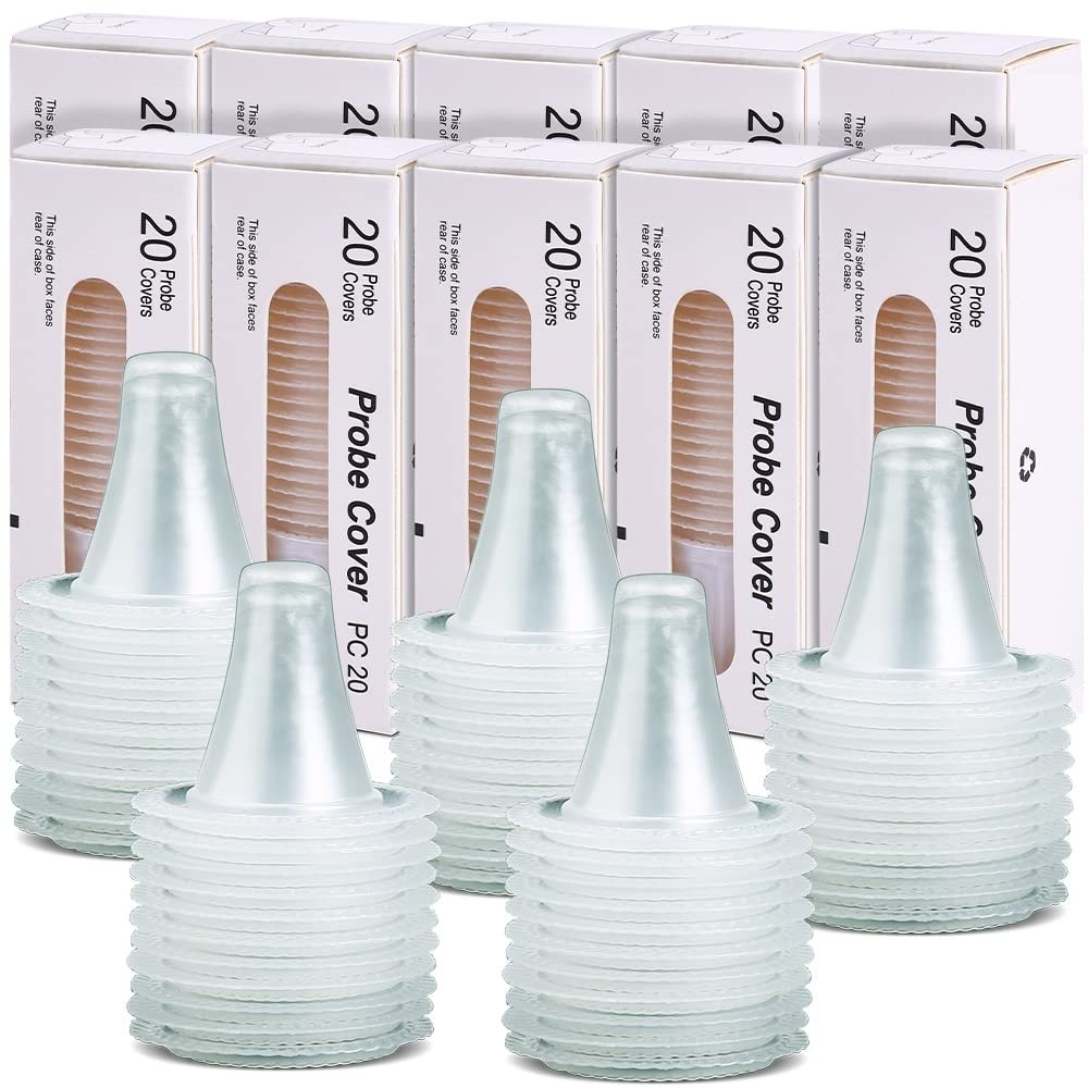 500X Ear Thermometer Probe Covers Refill Caps Lens Filters, Refill Covers Compatible with Braun Ear Thermometer, BPA Free and Disposable Digital Covers for Braun IRT 6520, IRT6020, IRT6500 Series