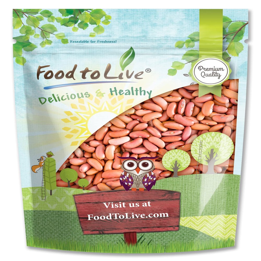Food to Live Light Red Kidney Beans, 1 Pound  Whole Dried Beans, Raw, Sproutable, Vegan, Bulk. Rich in Fiber, Potassium, Plant-Based Protein. Perfect for Chili, Soups, Casseroles. Made in USA