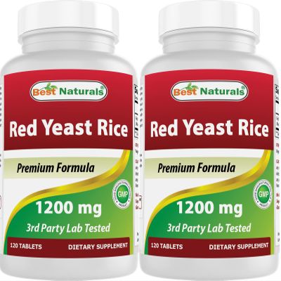 Best Naturals Red Yeast Rice 1200 mg (Non-GMO) 120 Tablets (120 Count (Pack of 2))