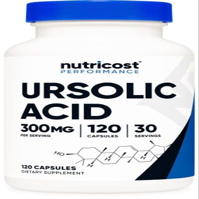 Nutricost Ursolic Acid 300mg, 120 Capsules - Vegetarian, Non GMO, Gluten Free, Soy Free