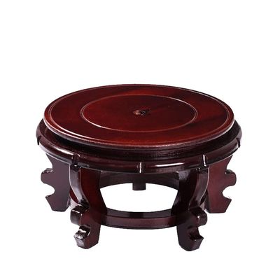 YUEYOULII Bonsai Bases Round Crafts Vase Fishtank Stone Bonsai Strange Stone Flower Pot Wooden Brackets for Home Office Decoration (Color : A, Size : 28CM)