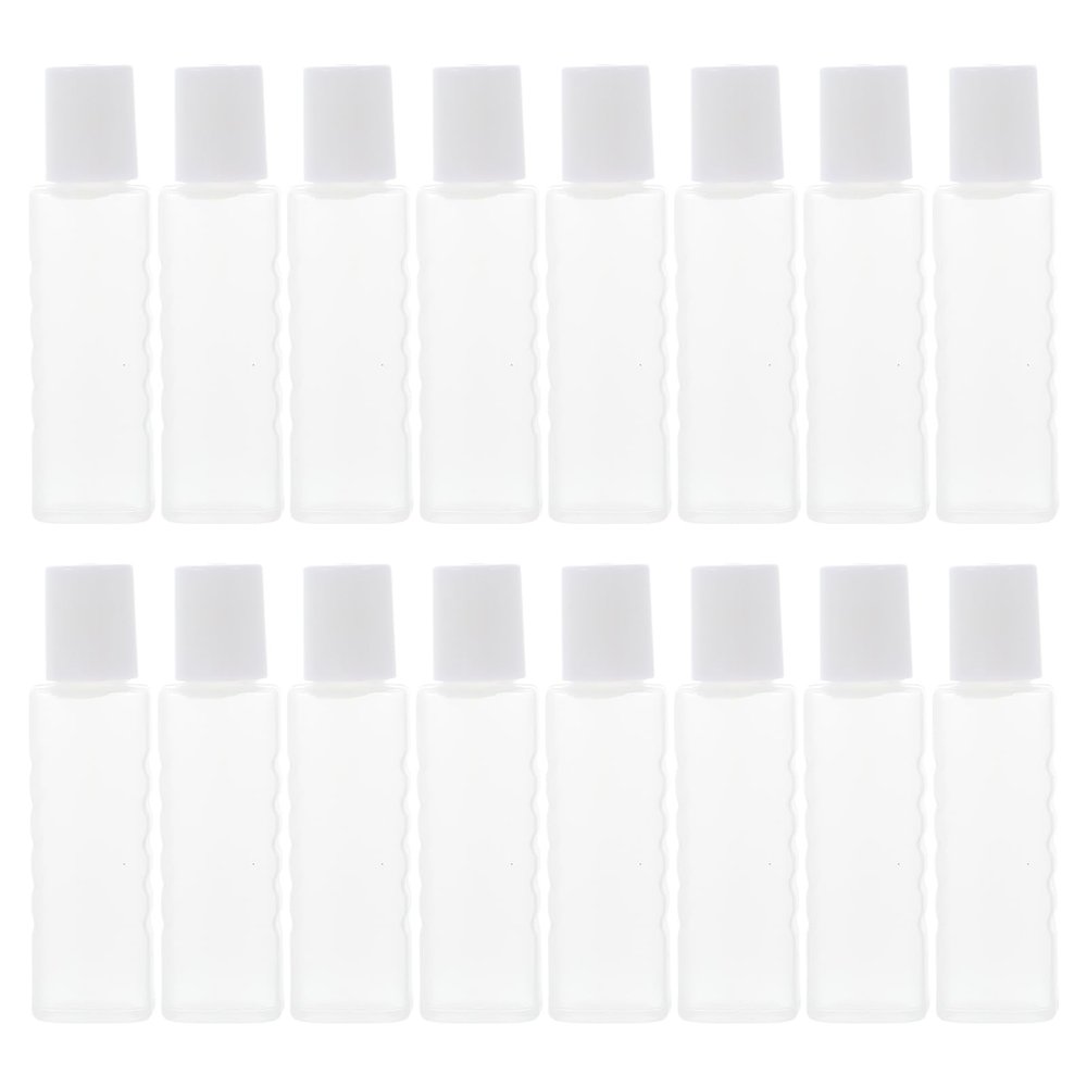 Healifty 25-Pack Mini Liquid Bottles 0.39 Oz Leak-Proof Contact Lens Care Solution Bottles with Screw Caps Portable Travel Eye Drop Containers