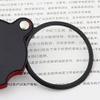 JF-Xuan Magnifying Glass Glass Glass - Multifunctional Portable Folding Magnifier HD Elderly Reading Newspaper Handheld Magnifier Elementary School Child Pocket Microscope Magnifier Compatible with R view 4
