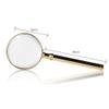 JF-Xuan Magnifying Glass Copper 18K Imitation Gold High-Grade Magnifying Glass 20 Times Old Reading Children's Magnifying Glass view 2