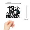 13 OFFICIAL Teenager Game Birthday Cake Topper - Video Game Boy's Blue 13th Birthday Level Up Party Cake Supplies - Game On Winner Party Decoration view 4