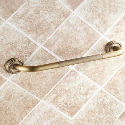 HongLianRiven Bath Handle Towel Rail Full Copper Bathroom with Handrails Tub Armrest Antique Towel Rack Handrail Grab Bars