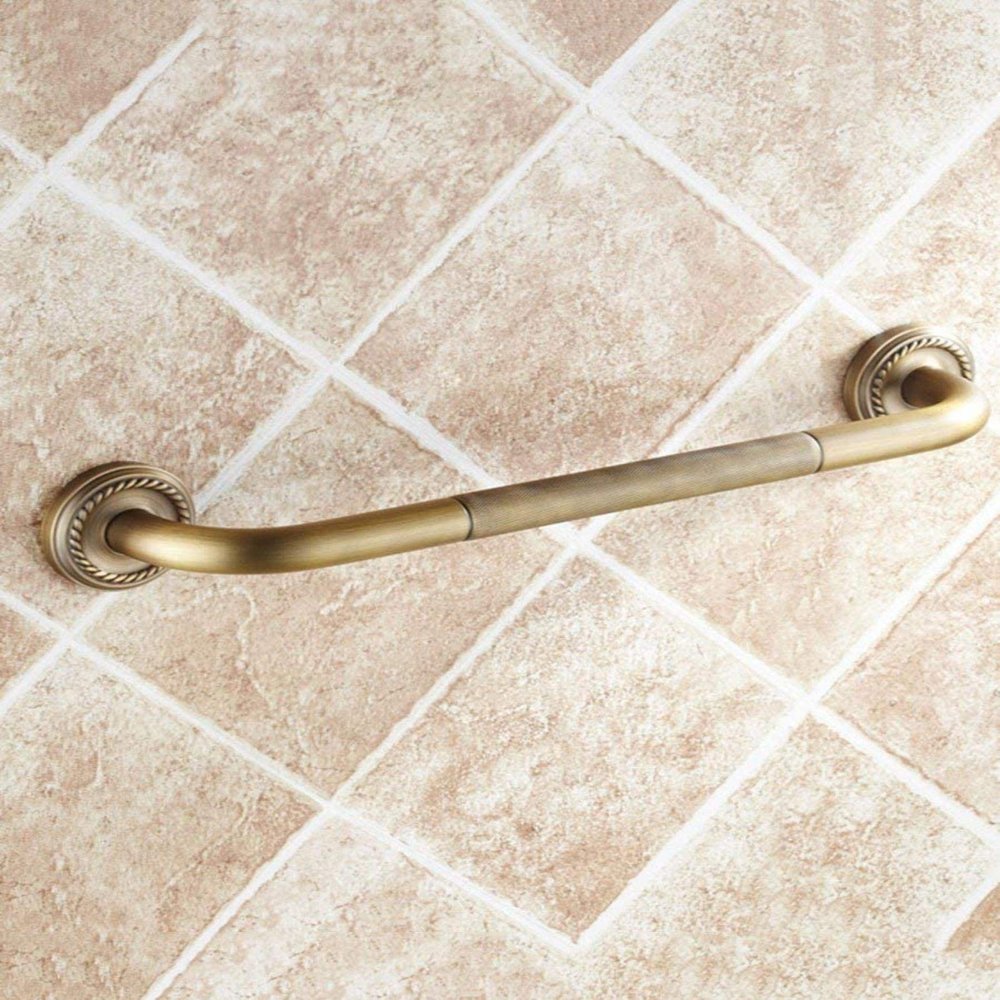 HongLianRiven Bath Handle Towel Rail Full Copper Bathroom with Handrails Tub Armrest Antique Towel Rack Handrail Grab Bars