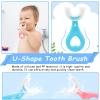 ANOOVV 4 Pack U Shaped Toothbrush Kids, Soft Silicone Brush Head Whole Mouth with Handle 360  Oral Teeth Cleaning Design for Toddler Toothbrushes Age 2-6 view 4