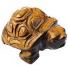 ZHDECOR 1.5" Turtle Crystal Statue Sculpture Stone Healing Crystal Reiki Pocket Tortoise Gemstone Figurines for Desk Decor, Reiki Healing,Tiger'sEye view 1