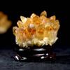 Natural Citrine Phantom Quartz Crystal Mineral Amethsyt Cluster Healing Decoration Specimen + Wood Base (300-400g, Citrine Phantom Cluster) view 3