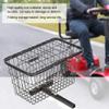 01 02 015 Scooter Basket, Folding Storage Basket for Electric Mobility Scooters and Power Wheelchairs, Black Iron, Frame Mount, 5 kg Capacity, 27x20x20 cm view 3