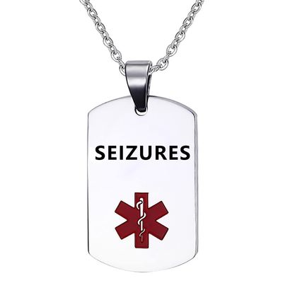 NanMuc Autism Medical ID Necklace Pendant for Men Women Stainless Steel Engraved Medical ID Tag Emergency Med Alert Necklace Jewelry