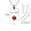 NanMuc Autism Medical ID Necklace Pendant for Men Women Stainless Steel Engraved Medical ID Tag Emergency Med Alert Necklace Jewelry view 2