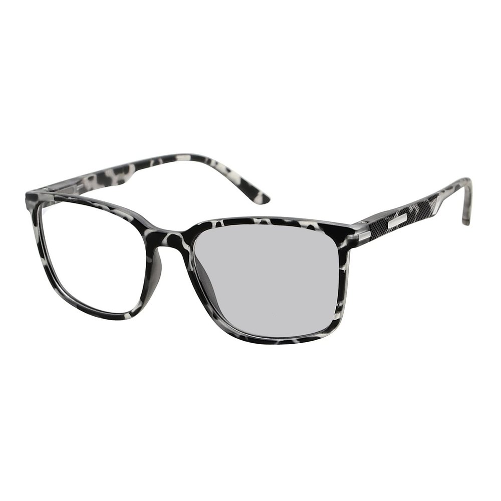 Eyekepper Transition Photochromic Reading Glasses for Women and Men Grey Tortoise +2.00