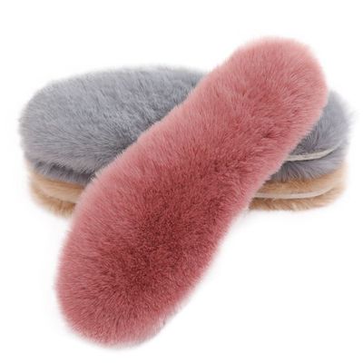 5 Pairs 5 Colors Insoles Sheepskin Lambswool Blended Shoe Insoles for Women Men Warm Think Fuzzy Wool Shoe Insoles Thick Sheepskin Fleece Insoles