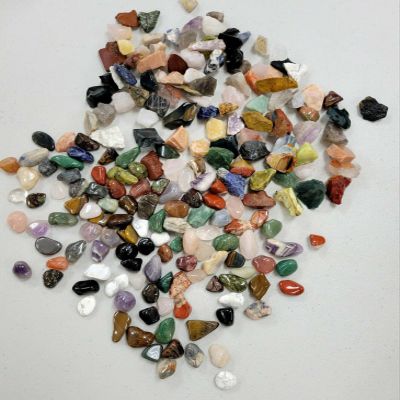 1 LB Combo Rough & Tumbled Crystals Mix, Assorted Natural Gems Stones Confetti Crystal Lot