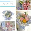 60 Sheets Waterproof Gift & Flower Wrapping Paper Tartan Pattern Wrapping Paper for Birthday, Holiday, Party, Wedding, Gift Packing, 22.8x22.8 Inches, Light Sky Blue view 4