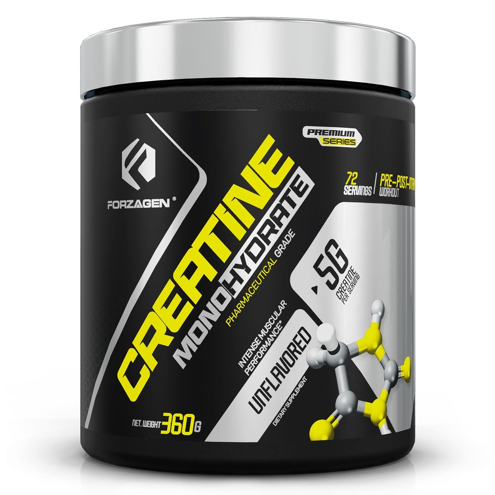 Forzagen Creatine Monohydrate Powder Unflavored, Micronized Creatine Powder for Muscle Gain for Men & Women, Creatina Monohidratada en Polvo, Creatina para Aumentar la Masa Muscular - 72 Servings