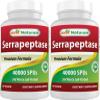 Best Naturals Serrapeptase 40000 SPUs 90 Vcaps (90 Count (Pack of 2)) view 1