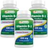 Best Naturals Vitamin B2 (Riboflavin) 400mg - Migraine Relief - Veggie Capsules - Conezyme Precursor - 120 Count (120 Count (Pack of 3)) view 1