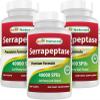 Best Naturals Serrapeptase 40000 SPUs 180 Capsules (180 Count (Pack of 3)) view 1