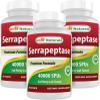Best Naturals Serrapeptase 40000 SPUs 90 Vcaps (90 Count (Pack of 3)) view 1