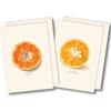 Earth Sky + Water - Citrus Assortment Notecard Set - 8 Blank Cards with Envelopes (4 each of 2 styles) view 1