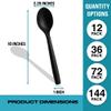 10" Black Plastic Serving Spoons for Buffet, Bulk 12 Count, Heavy Duty Disposable Spoon, Large Plastic Serving Utensils for Catering Supplies, Events, Party, Weddings & More - C&S Event Supply Co. view 3