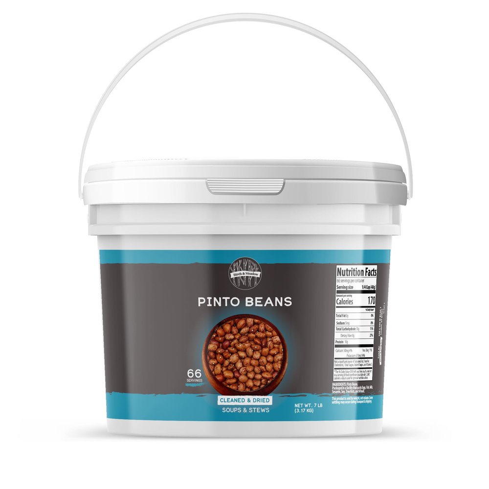 Birch & Meadow 1 Gallon, Pinto Beans, Non GMO, Cleaned & Dried