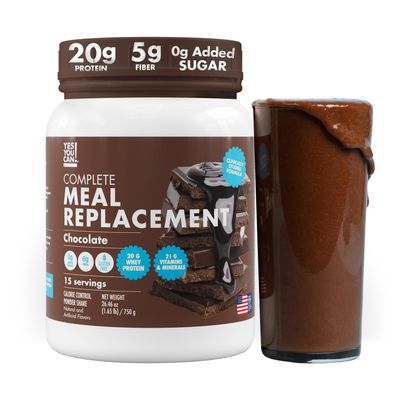 Yes You Can! Meal Replacement Shake, Chocolate, 20g Protein, 15 Servings