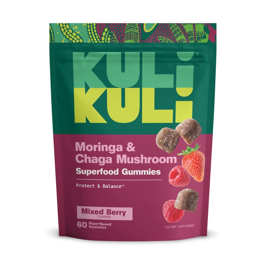 Kuli Kuli Super Energy Gummies - Energy Supplements with Moringa, Caffeine-Free Natural Energy Booster - 60 Non-GMO, Gluten-Free Moringa Gummies